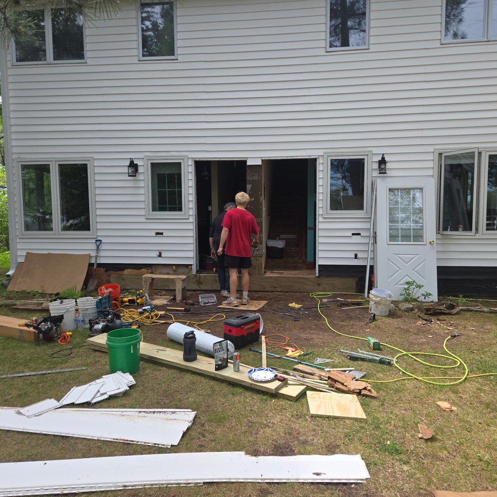 Structural renovation opening for NanaWall installation