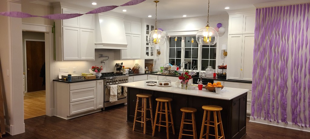 Kitchen interior with NanaWall window wall